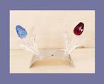 Swarovski rode + blauwe tulp + staander met echtheids-logo, Verzamelen, Swarovski, Ophalen of Verzenden, Zo goed als nieuw, Figuurtje