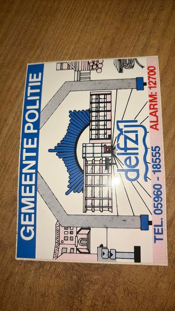 Oude sticker politie delfzijl, Ophalen of Verzenden, Zo goed als nieuw