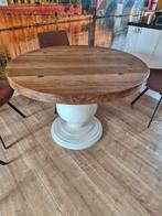 Ronde eetkamer tafel 115 cm doorsnee, Huis en Inrichting, Tafels | Eettafels, Ophalen, Gebruikt, Vier personen, 100 tot 150 cm
