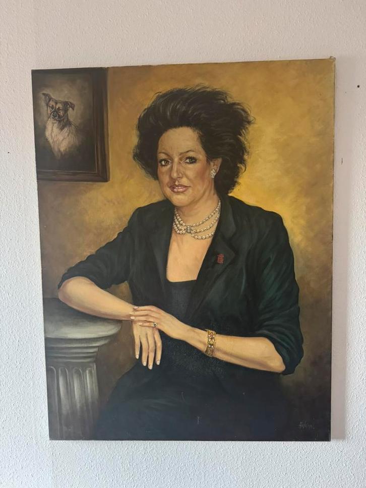 Groot schilderij Adri van Loon - Patricia 1999, Antiek en Kunst, Kunst | Schilderijen | Klassiek, Ophalen of Verzenden