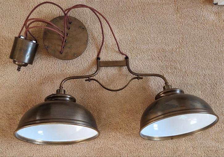Prachtige vintage eettafel / leestafel hanglamp, Huis en Inrichting, Lampen | Wandlampen, Zo goed als nieuw, Overige materialen