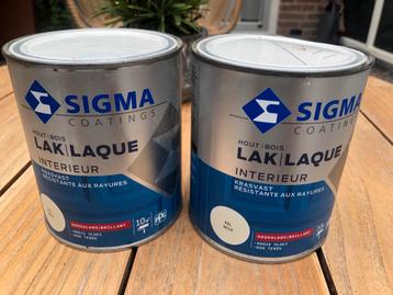 2 Blikken Sigma Lak Ral9010 Hoogglans Nieuw beschikbaar voor biedingen