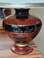 Vintage Louis Drimmer Tafellamp Art Deco, Hout, Gebruikt, 50 tot 75 cm, Vintage