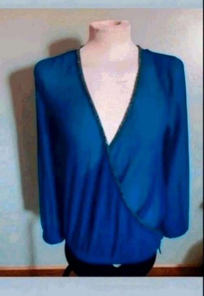 Superstar blauw blouse, Maat 38/40 (M), Blauw, Ophalen of Verzenden, Zo goed als nieuw