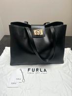 Furla - handtas van leer met gouden details - zwart, Ophalen of Verzenden, Zo goed als nieuw