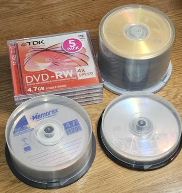DVD-R 50 stuks en DVD-RW 30 stuks beschikbaar voor biedingen