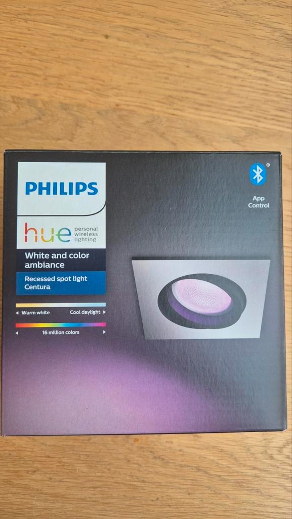 Philips Hue Centura Inbouwspot - Nieuw, Huis en Inrichting, Lampen | Spots, Nieuw, Plafondspot of Wandspot, Kunststof, Led, Inbouw