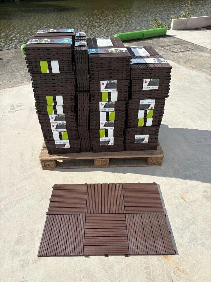 Terrastegels Composiet Bruin - Vlondertegels - Balkontegels, Tuin en Terras, Tegels en Klinkers, Nieuw, Terrastegels, Composiet