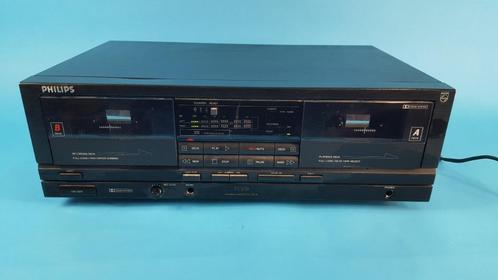 Philips dubbel cassettedeck FC-630., Audio, Tv en Foto, Cassettedecks, Dubbel, Philips, Ophalen of Verzenden