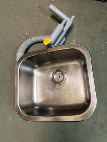IKEA Fyndig RVS spoelbak 46x40 + Lilviken afvoerset beschikbaar voor biedingen