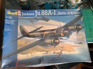 Ju 88A-1Junkers schaal 1:32 zo goed als nieuw beschikbaar voor biedingen