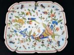 Antiek Frans Faience Schaal serveerschaal schilderwerk Rouen, Ophalen of Verzenden