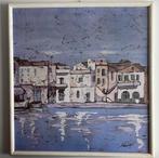 Grieks Schilderij op linnen 36 cm x34 cm, Ophalen of Verzenden