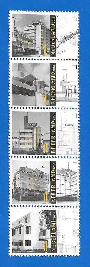 NVPH 3679/3683 Strook Architectuur Nieuwe Bouwen - 2018   beschikbaar voor biedingen