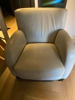 Mooi Fauteul creme leer, mooie kwaliteit, Huis en Inrichting, Fauteuils, Ophalen, Gebruikt, Leer, 75 tot 100 cm
