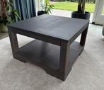Eikenhouten salontafel / bijzettafel 70x70 donkerbruin, Ophalen, Vierkant, 50 tot 100 cm, Zo goed als nieuw
