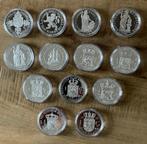 zilveren herslagen 1 gulden munten in capsules, Ophalen, 1 gulden, Setje, Zilver