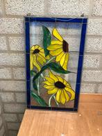 Glas in lood raam zonnebloemen, Ophalen of Verzenden, Gebruikt