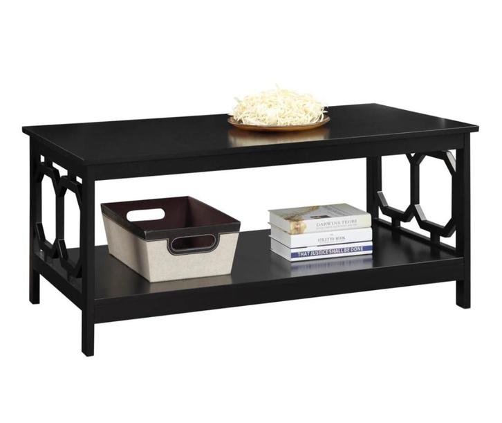 Saloontafel Convenience Concepts Omega zwart (in Verpakking), Huis en Inrichting, Tafels | Salontafels, Nieuw, Minder dan 50 cm