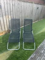 2 Ligstoelen - Strandstoelen - Zonnestoeltjes, Tuin en Terras, Ophalen, Gebruikt, Metaal, Inklapbaar