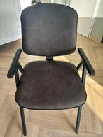 3 Grijze Suède Eetkamerstoelen - Z.G.A.N., Huis en Inrichting, Stoelen, Ophalen, Gebruikt, Drie, Modern