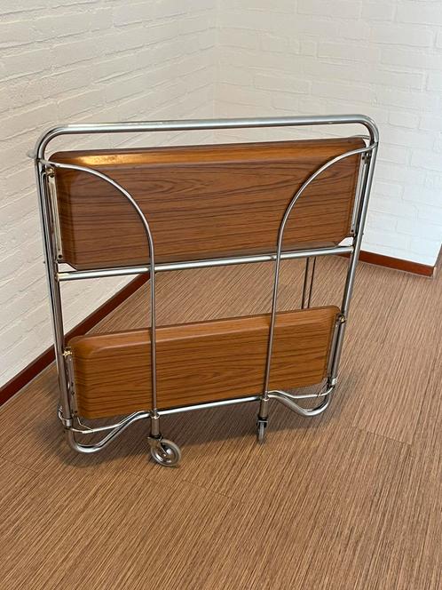 Inklapbare serveerwagen Dinett, Bremshey, Solingen-Ohligs, Verzamelen, Retro, Huis en Inrichting, Ophalen