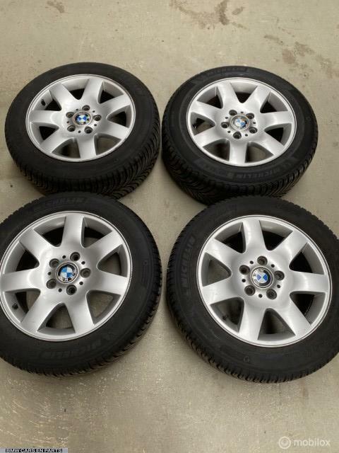 Lichtmetalen velgen BMW 3-serie E46 michelin cross climat 16, Auto-onderdelen, Banden en Velgen, Velg(en), 16 inch, 205 mm, Gebruikt
