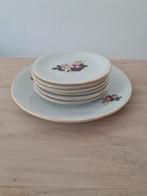 Gebakset rozen, Antiek en Kunst, Antiek | Servies compleet, Ophalen of Verzenden