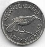 6  pence  1965   Nieuw  Zeeland. km. 26.2, Verzenden, Losse munt