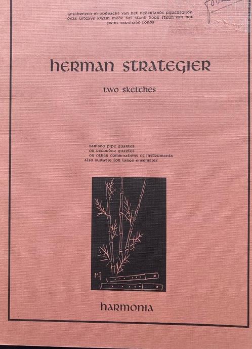 TWO SKETCHES - Herman Strategier - BLOKFLUITKWARTET, Muziek en Instrumenten, Bladmuziek, Zo goed als nieuw, Artiest of Componist