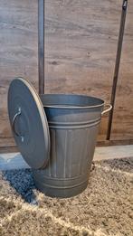 Grijze metalen prullenbak / afvalemmer Knodd ikea, Ophalen, Gebruikt, 50 tot 75 cm, Metaal