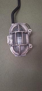 2 Metalen Wandlampen Industriële Look, Gebruikt, Ophalen of Verzenden, Glas, Minder dan 100 cm