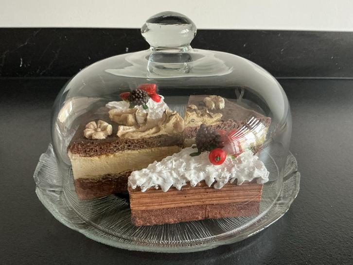 Luminarc Taartschaal Durand D’Arques met Stolp, Antiek en Kunst, Antiek | Glas en Kristal, Ophalen of Verzenden