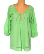 St.Martins topje, blousetop, top, groen, Mt. M, Maat 38/40 (M), Verzenden, Zo goed als nieuw, Lange mouw