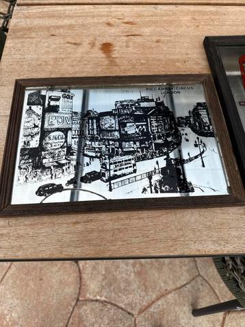 Vintage Spiegel Schilderij Londen beschikbaar voor biedingen