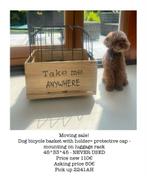 MOVING SALE! Dog bycicle basket + protective cap, Dieren en Toebehoren, Ophalen, Zo goed als nieuw