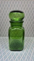 Retro groene glazen stopfles, Ophalen of Verzenden, Huis en Inrichting