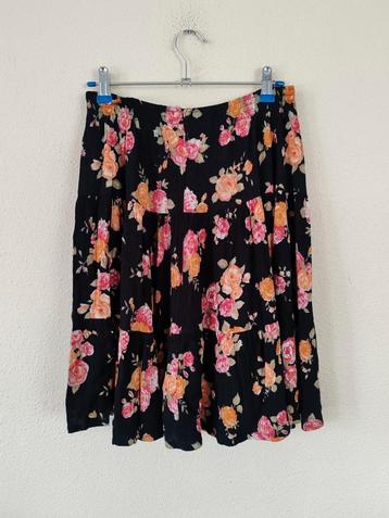 Vintage rok / rokken / zwart / print / XS / extra small beschikbaar voor biedingen