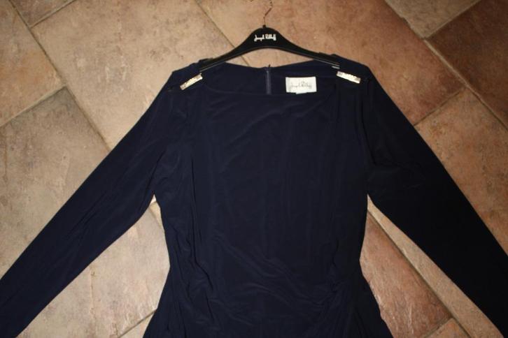 Joseph Ribkoff getailleerd chique donkerblauwe jurk mt 44, Kleding | Dames, Jurken, Zo goed als nieuw, Maat 42/44 (L), Blauw, Ophalen of Verzenden