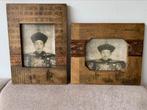 Twee ingelijste oude Chinese prenten, Huis en Inrichting, Ophalen, Zo goed als nieuw, Hout, Minder dan 50 cm