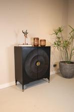 Opbergkast sun | zwart mangohout, Ophalen of Verzenden