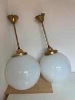 Vintage bol plafondlampen, Ophalen of Verzenden, Gebruikt, Glas, 50 tot 75 cm