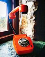 Vintage oranje TeKaDe telefoon lamp (jaren 70 WestDuitsland), Huis en Inrichting, Lampen | Tafellampen, Minder dan 50 cm, Ophalen of Verzenden