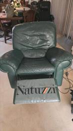 Relax fauteuill groen Natuzzi, Huis en Inrichting, Fauteuils, Ophalen, Gebruikt, 100 tot 125 cm, Leer