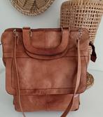 Grote vintage Laimbock tas schoudertas handtas cognac bruin, Sieraden, Tassen en Uiterlijk, Tassen | Damestassen, Ophalen of Verzenden