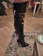Pleaser overknee laklaarzen model Seduce me lak, Ophalen of Verzenden, Zo goed als nieuw, Zwart, Hoge laarzen