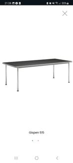 Gispen 515 eettafel met zwart linoleum, marmoleum blad, Huis en Inrichting, Tafels | Eettafels, Ophalen, 50 tot 100 cm, Vijf personen of meer