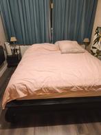 Prachtig Indisch Bed 180x215 (zonder matras), Huis en Inrichting, Slaapkamer | Bedden, Gebruikt, Zwart, Tweepersoons, 180 cm