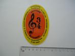 sticker oud Rotterdam Lombardijen Hellevoetsluis muziek retr, Verzamelen, Stickers, Verzenden, Zo goed als nieuw, Bedrijf of Vereniging