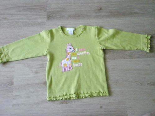 Lime H&M shirtje tuniekje longsleeve giraffe print 80 nieuw, Kinderen en Baby's, Babykleding | Maat 80, Nieuw, Meisje, Shirtje of Longsleeve
